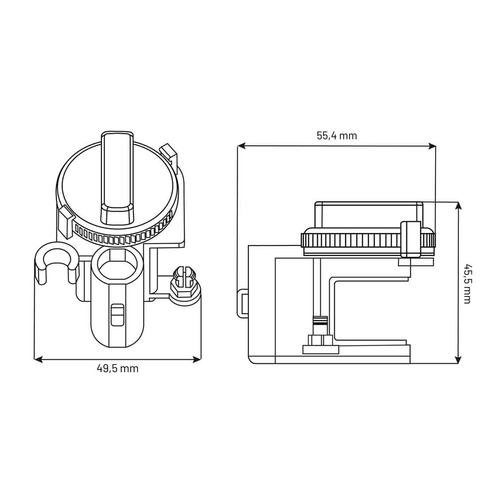 Dessin technique du support de fixation pour boucle MTCR-SV