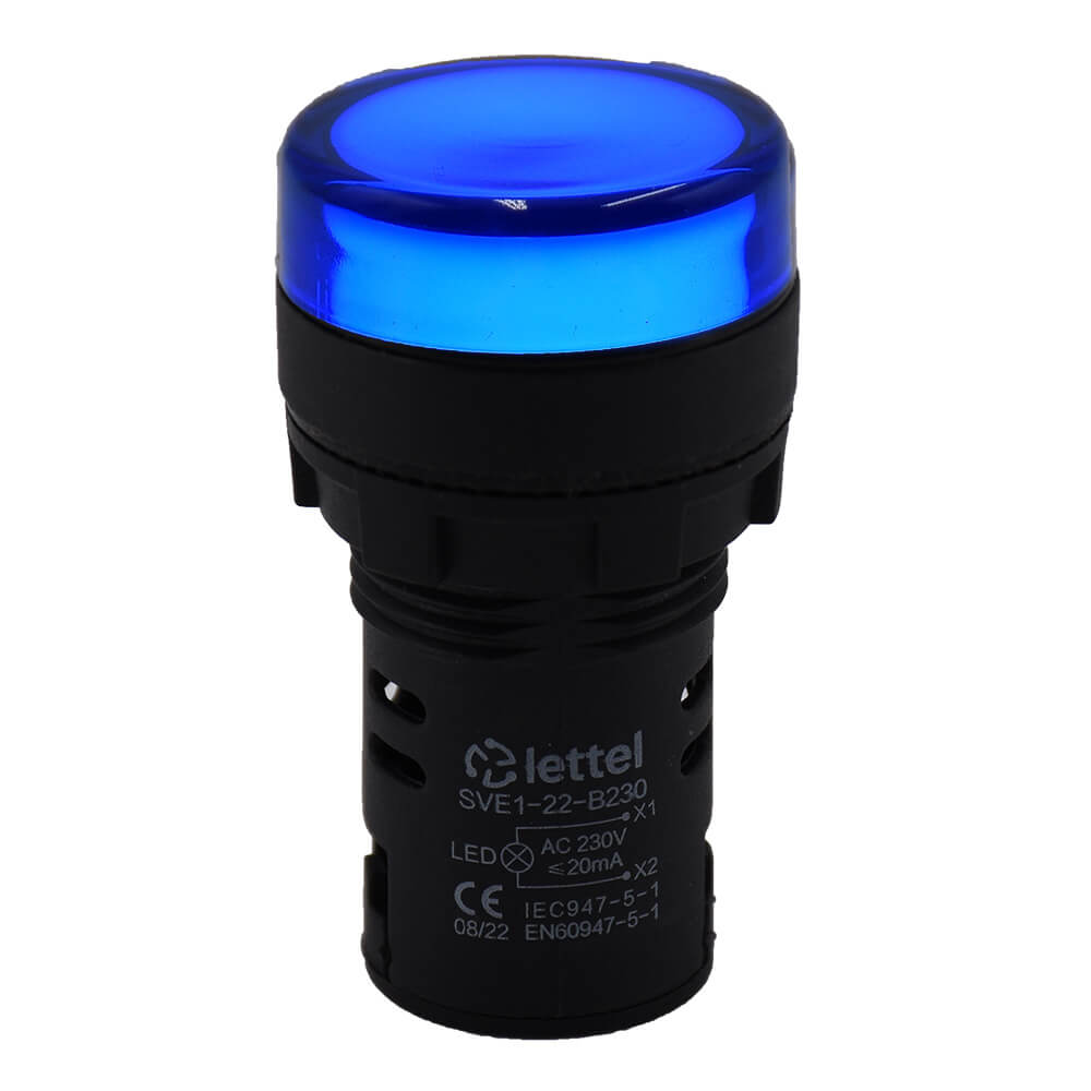 voyant lumineux à led bleu sve1-22