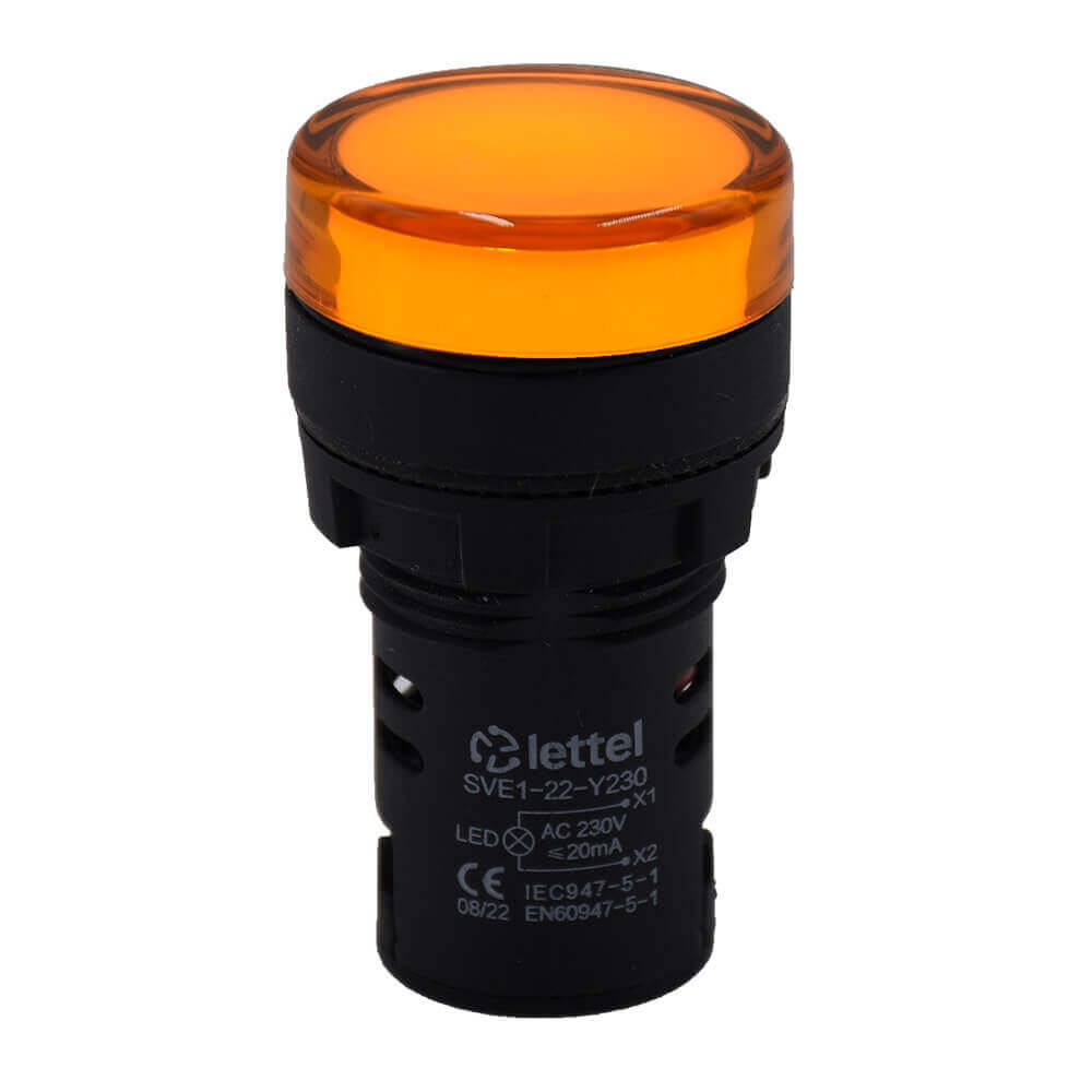 voyant lumineux à led jaune sve1-22