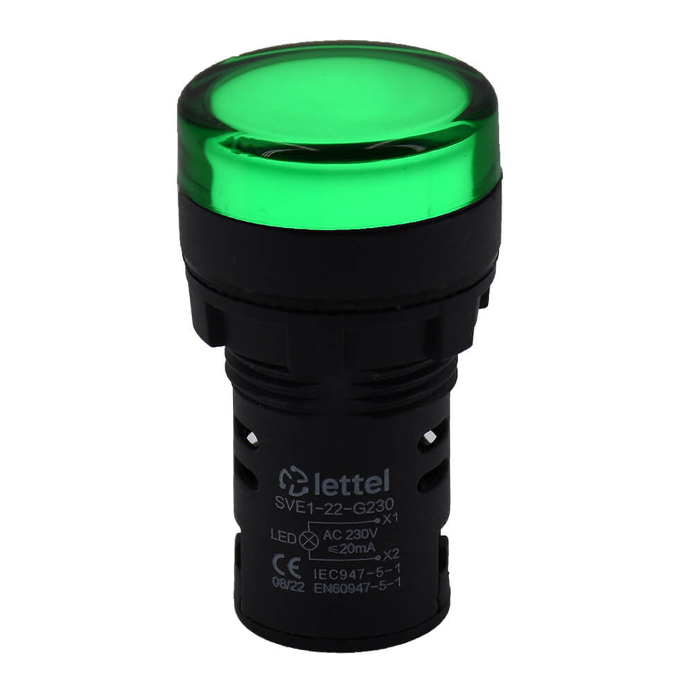 voaynt lumineux à led verte sve1-22