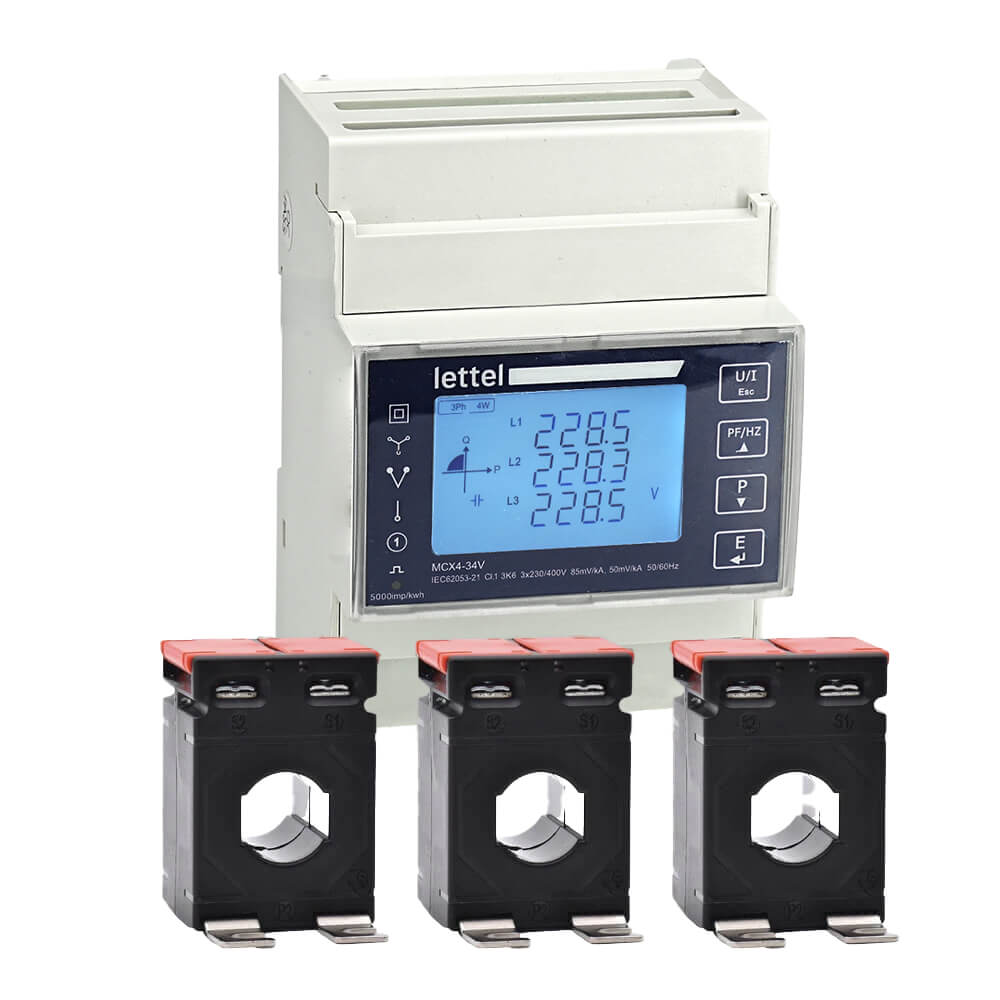 Centrale de mesure mcx4-34v avec transformateur de courant