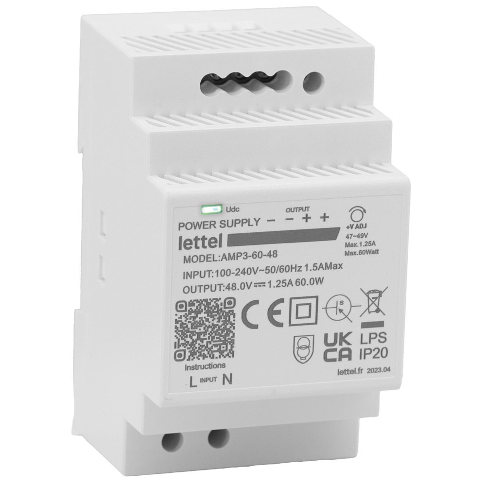 alimentation courant continu rail din 60w