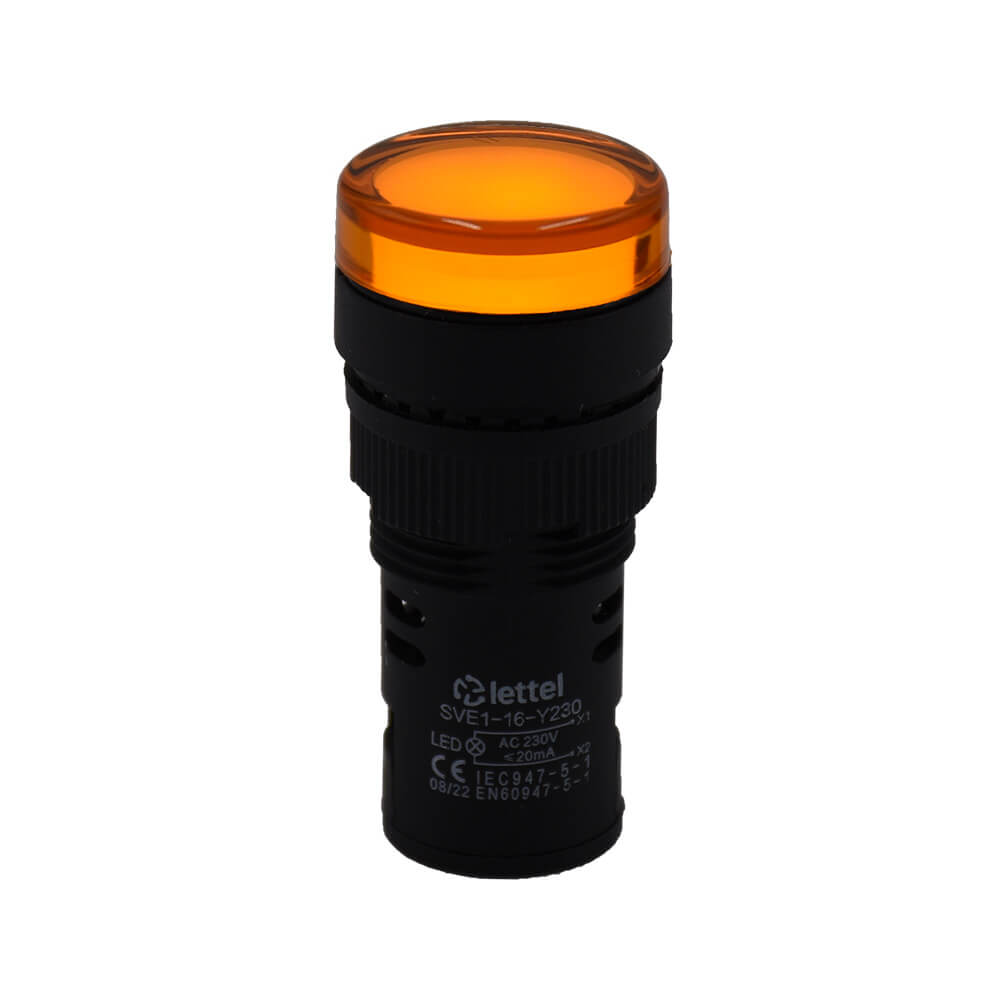 Voyant à led jaune diamètre 16mm