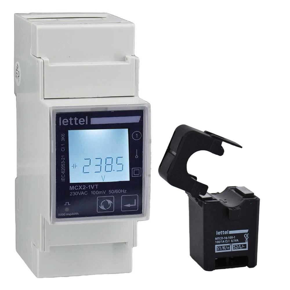 Sous compteur monophasé sur tc 100a MCX2-1VT