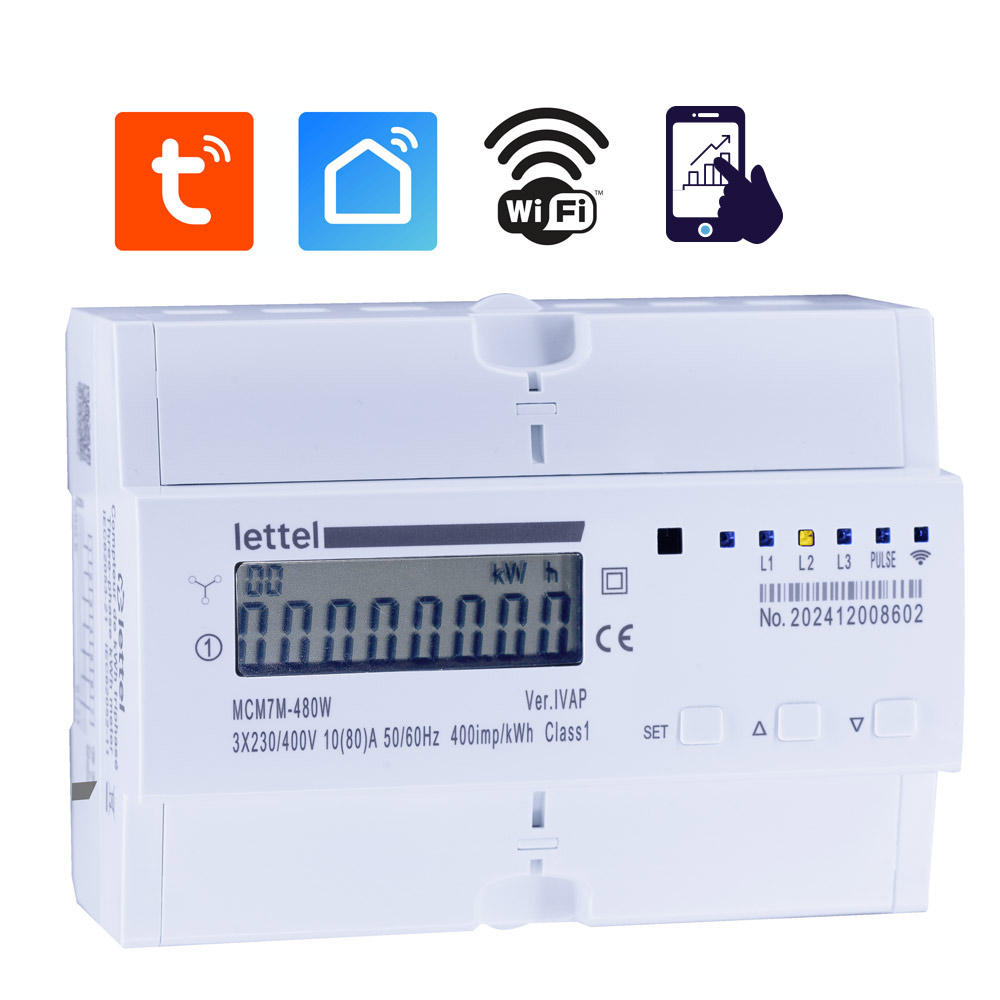 Photo du compteur tétraphasé: MCM7-480W