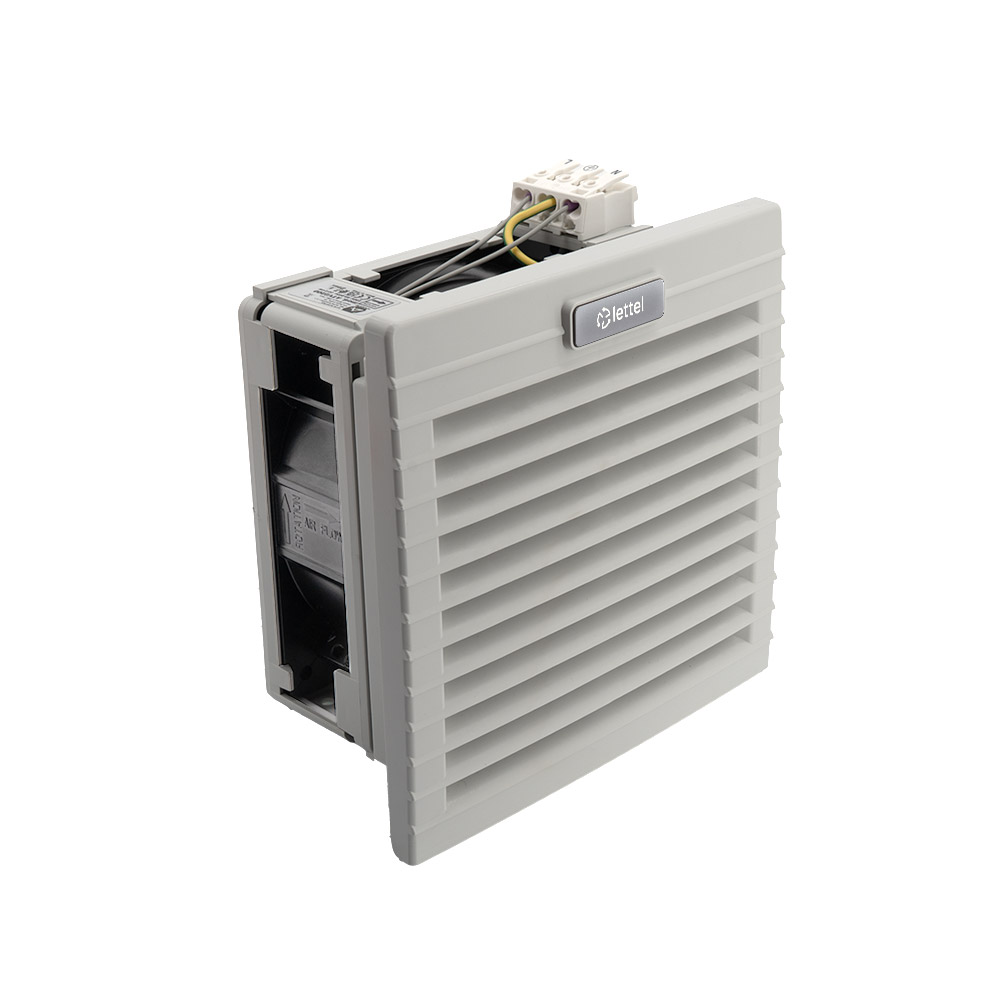 Grille d'aération avec ventilateur 125x125 pour armoire électrique