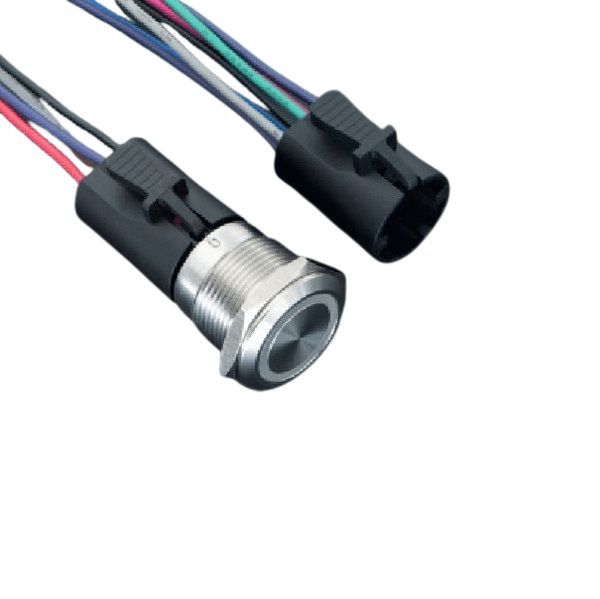 Culot précâblé avec bouton poussoir