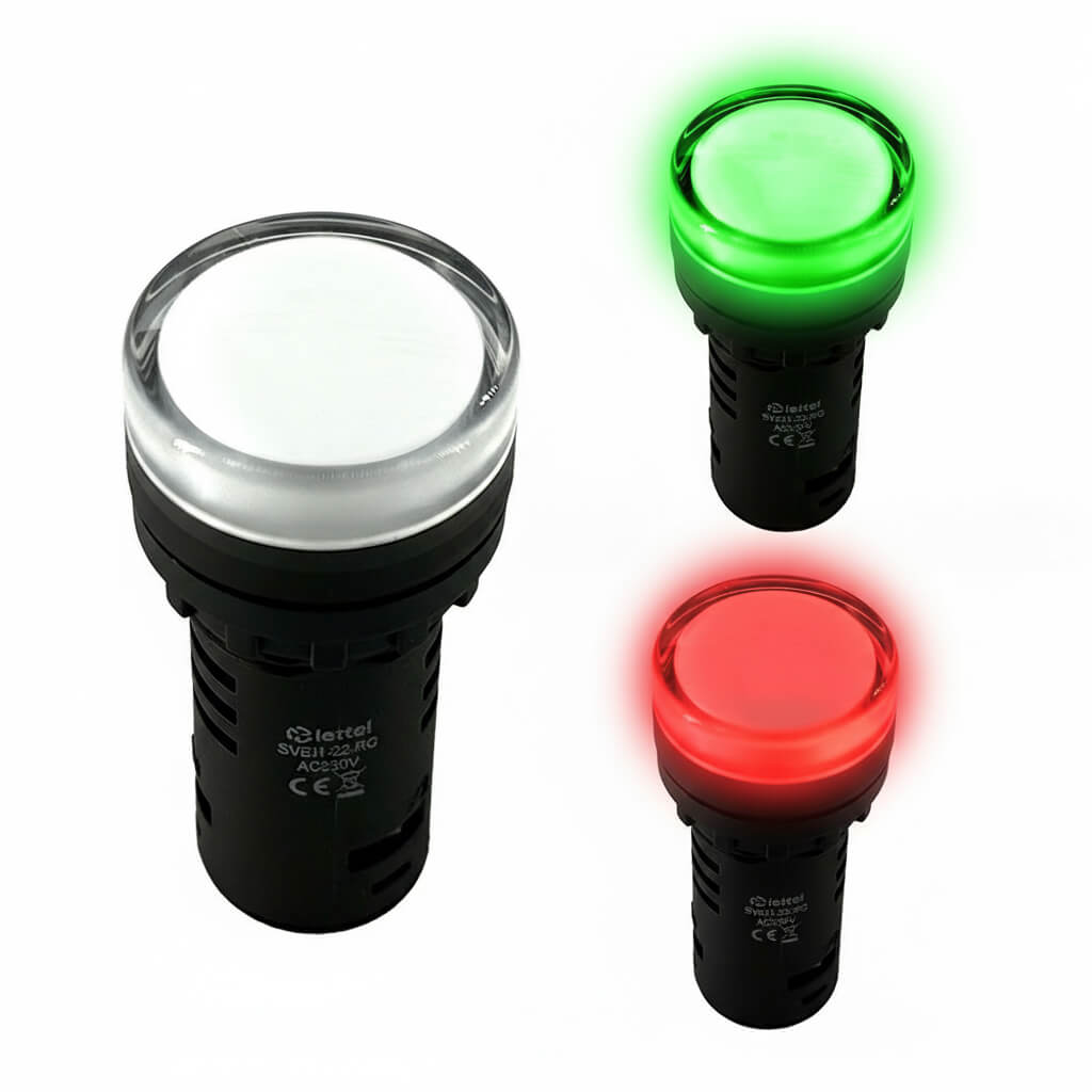 Voyant bi led diamètre 22 rouge vert
