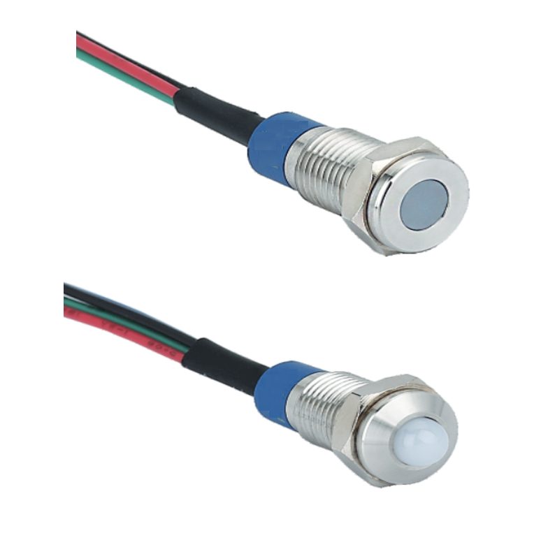 Témoin à 3 leds ip67 diametre 8