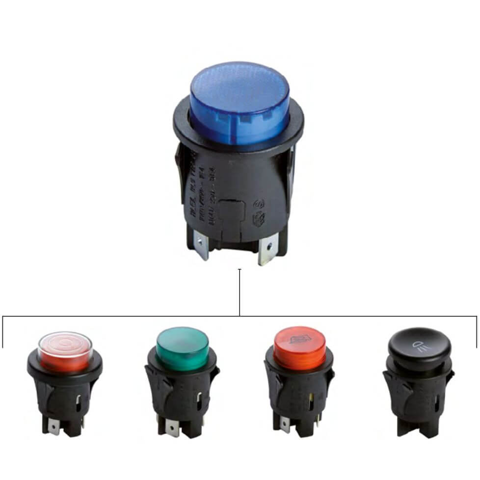 Bouton poussoir rond diamètre 25 mm RL-51