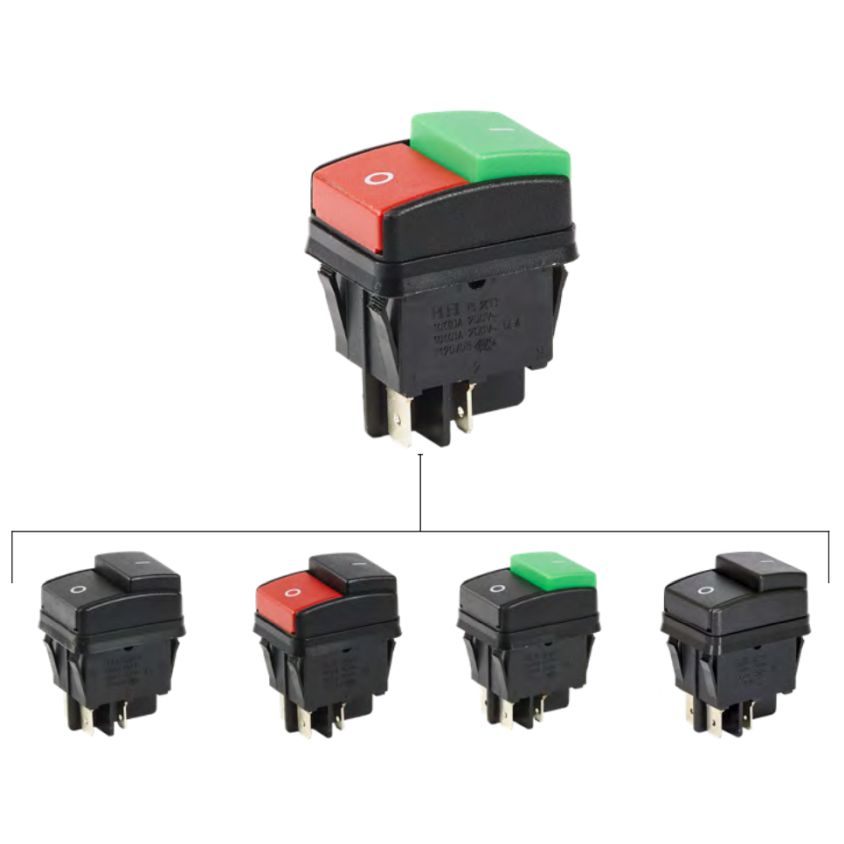 Interrupteur à poussoir double touche 30x20 RL-2TS