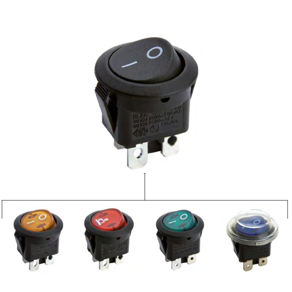 Interrupteur à bascule rond diamètre 20 mm RL-34R