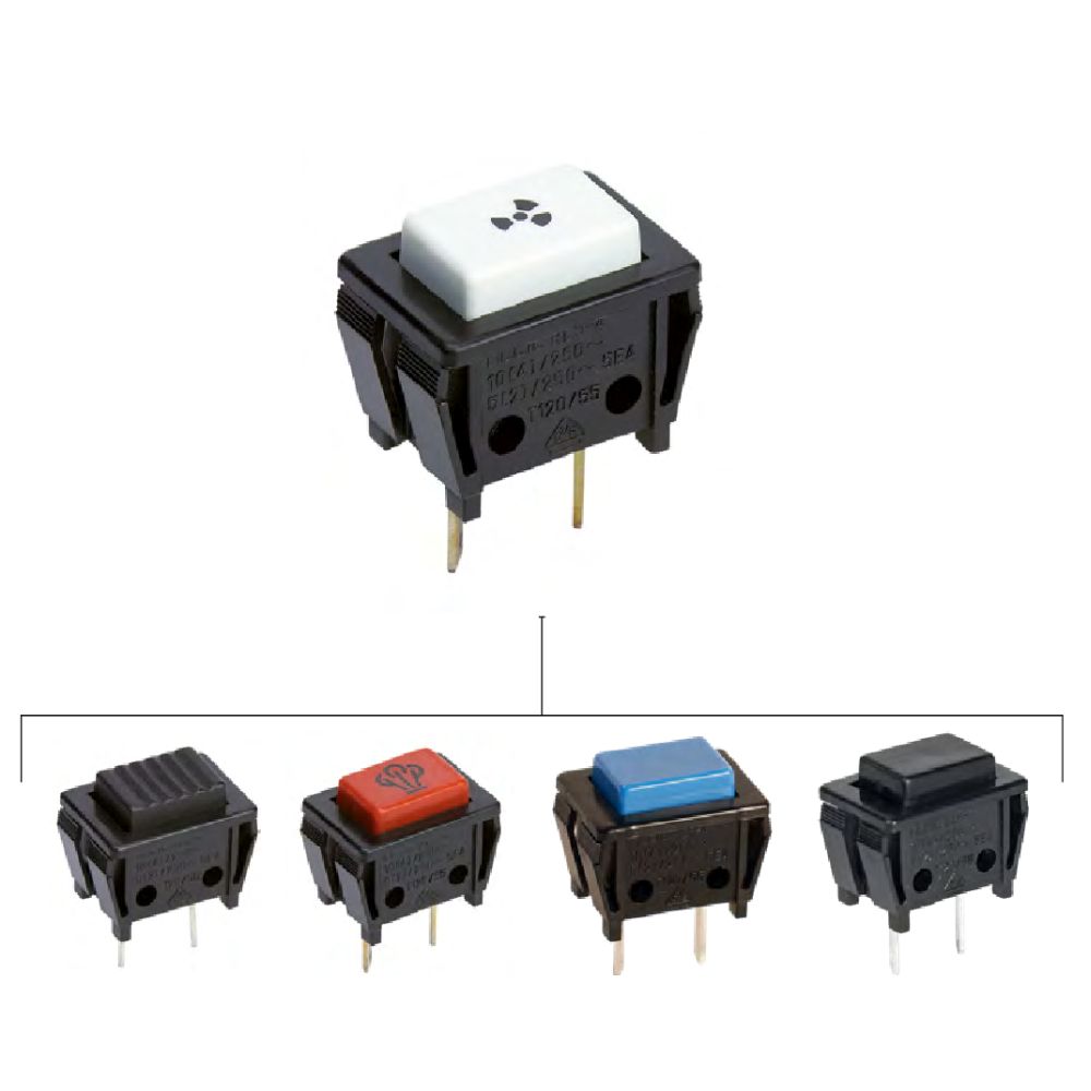 Bouton poussoir rectangulaire 19x13 RL-54