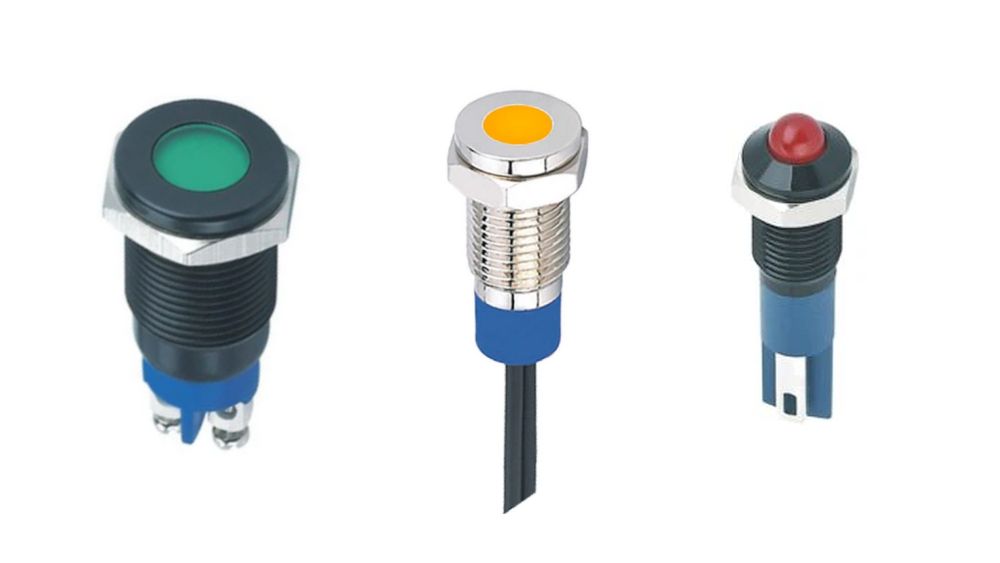 Témoins lumineux encastrables métalliques